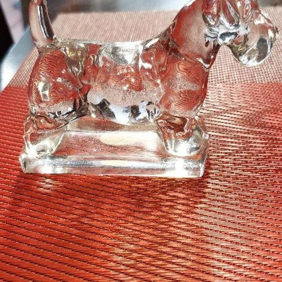Heisey Animal Scottie Dog Champ Sealyham Terrier Clear Paperweight - Picture 5 of 6